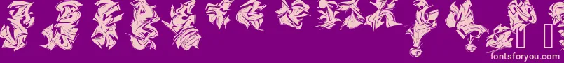 MAELS    Font – Pink Fonts on Purple Background