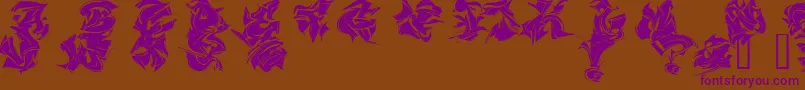 MAELS    Font – Purple Fonts on Brown Background