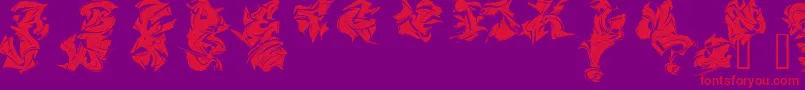MAELS    Font – Red Fonts on Purple Background