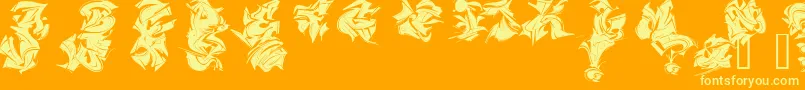 MAELS    Font – Yellow Fonts on Orange Background