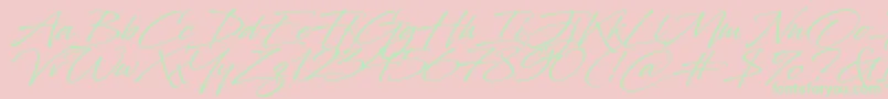 Mafakanev Font – Green Fonts on Pink Background