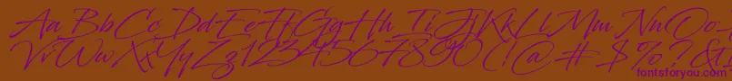Mafakanev Font – Purple Fonts on Brown Background