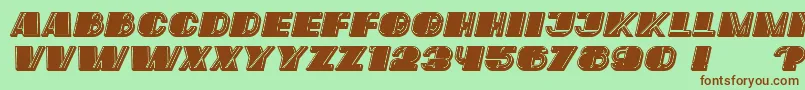 Mafia Italic Font – Brown Fonts on Green Background