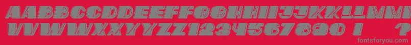 Fonte Mafia Italic – fontes cinzas em um fundo vermelho