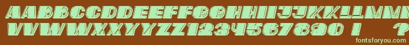 Mafia Italic Font – Green Fonts on Brown Background