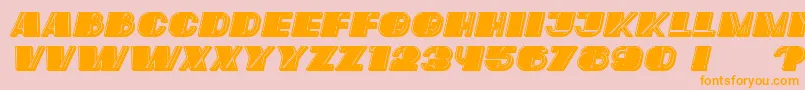 Mafia Italic Font – Orange Fonts on Pink Background