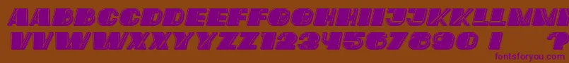 Mafia Italic Font – Purple Fonts on Brown Background