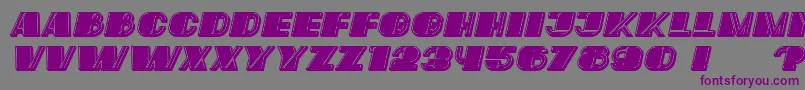 Mafia Italic Font – Purple Fonts on Gray Background