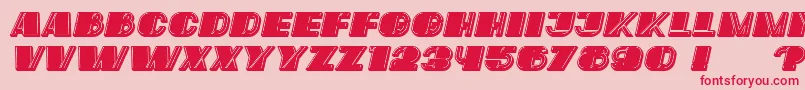 Mafia Italic Font – Red Fonts on Pink Background