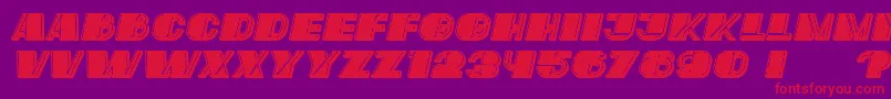 Mafia Italic Font – Red Fonts on Purple Background