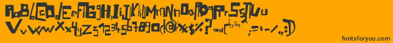 mafia Font – Black Fonts on Orange Background