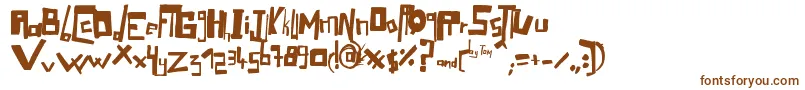 フォントmafia – 白い背景に茶色のフォント