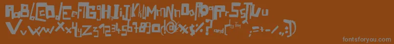 Шрифт mafia – серые шрифты на коричневом фоне