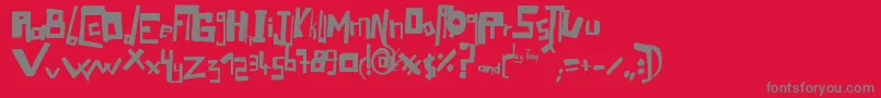 フォントmafia – 赤い背景に灰色の文字