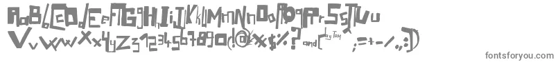 フォントmafia – 白い背景に灰色の文字