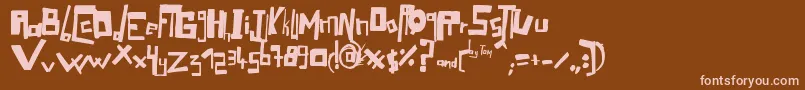 フォントmafia – 茶色の背景にピンクのフォント