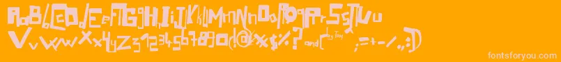 フォントmafia – オレンジの背景にピンクのフォント