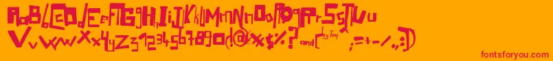 mafia Font – Red Fonts on Orange Background