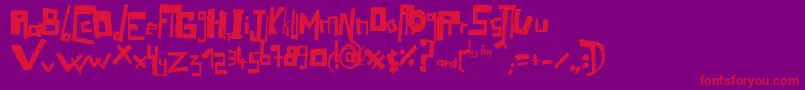 Шрифт mafia – красные шрифты на фиолетовом фоне