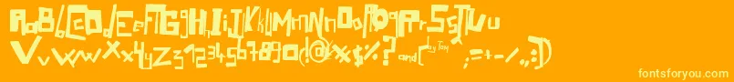 mafia Font – Yellow Fonts on Orange Background
