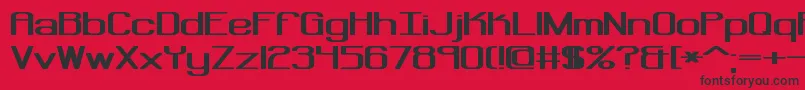 Regenera Font – Black Fonts on Red Background