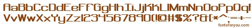 Regenera-Schriftart – Braune Schriften auf weißem Hintergrund