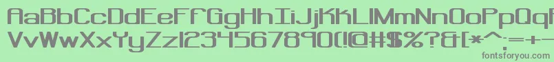 フォントRegenera – 緑の背景に灰色の文字