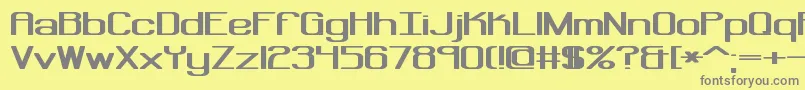 フォントRegenera – 黄色の背景に灰色の文字