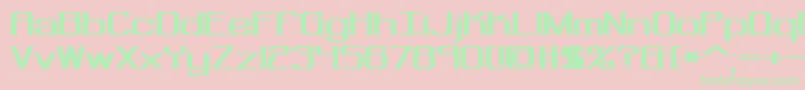 Regenera Font – Green Fonts on Pink Background