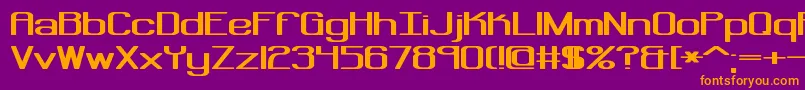 Regenera Font – Orange Fonts on Purple Background