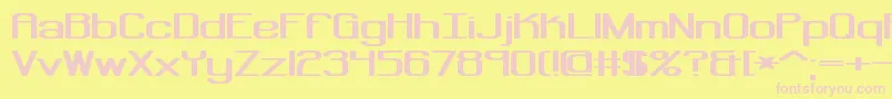 Шрифт Regenera – розовые шрифты на жёлтом фоне