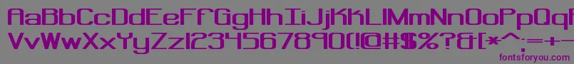 フォントRegenera – 紫色のフォント、灰色の背景
