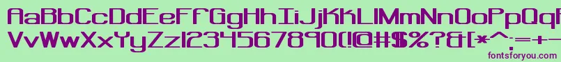 Regenera Font – Purple Fonts on Green Background