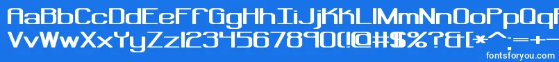 フォントRegenera – 青い背景に白い文字