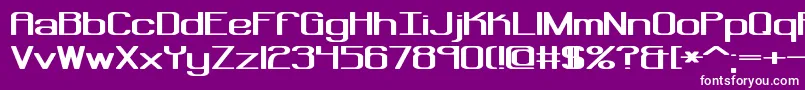 フォントRegenera – 紫の背景に白い文字