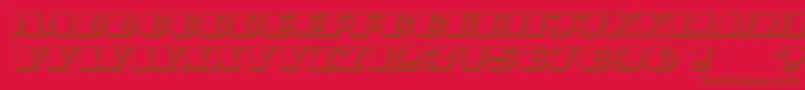 MafiaHollow Italic Font – Brown Fonts on Red Background