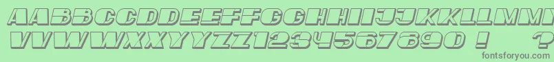 fuente MafiaHollow Italic – Fuentes Grises Sobre Fondo Verde