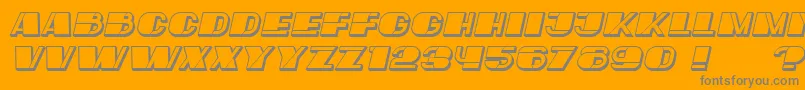 MafiaHollow Italic Font – Gray Fonts on Orange Background