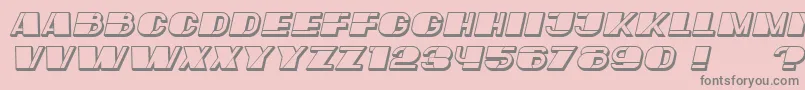Czcionka MafiaHollow Italic – szare czcionki na różowym tle
