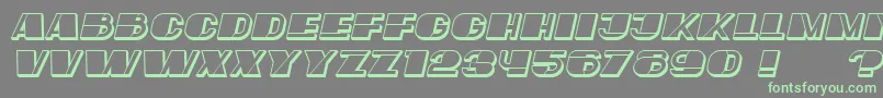 フォントMafiaHollow Italic – 灰色の背景に緑のフォント