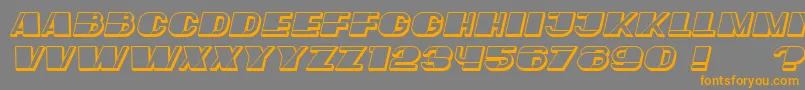 MafiaHollow Italic Font – Orange Fonts on Gray Background