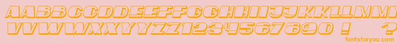 Police MafiaHollow Italic – polices orange sur fond rose