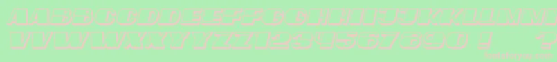 MafiaHollow Italic Font – Pink Fonts on Green Background