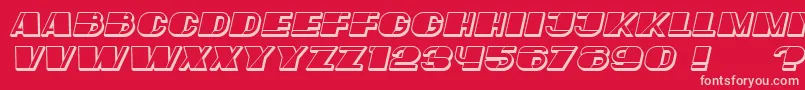 MafiaHollow Italic Font – Pink Fonts on Red Background