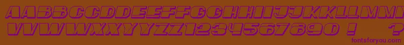 MafiaHollow Italic Font – Purple Fonts on Brown Background