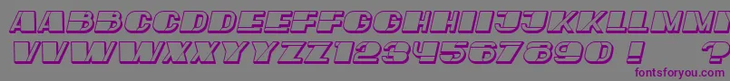 MafiaHollow Italic-Schriftart – Violette Schriften auf grauem Hintergrund