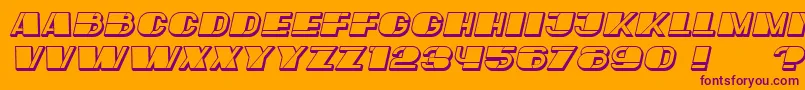 MafiaHollow Italic Font – Purple Fonts on Orange Background