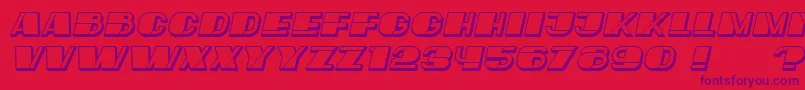 MafiaHollow Italic Font – Purple Fonts on Red Background