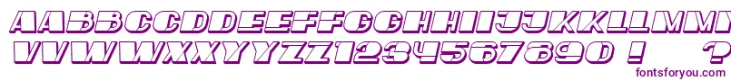 MafiaHollow Italic-Schriftart – Violette Schriften
