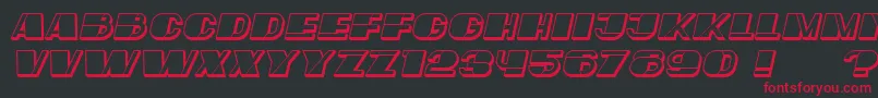 MafiaHollow Italic Font – Red Fonts on Black Background